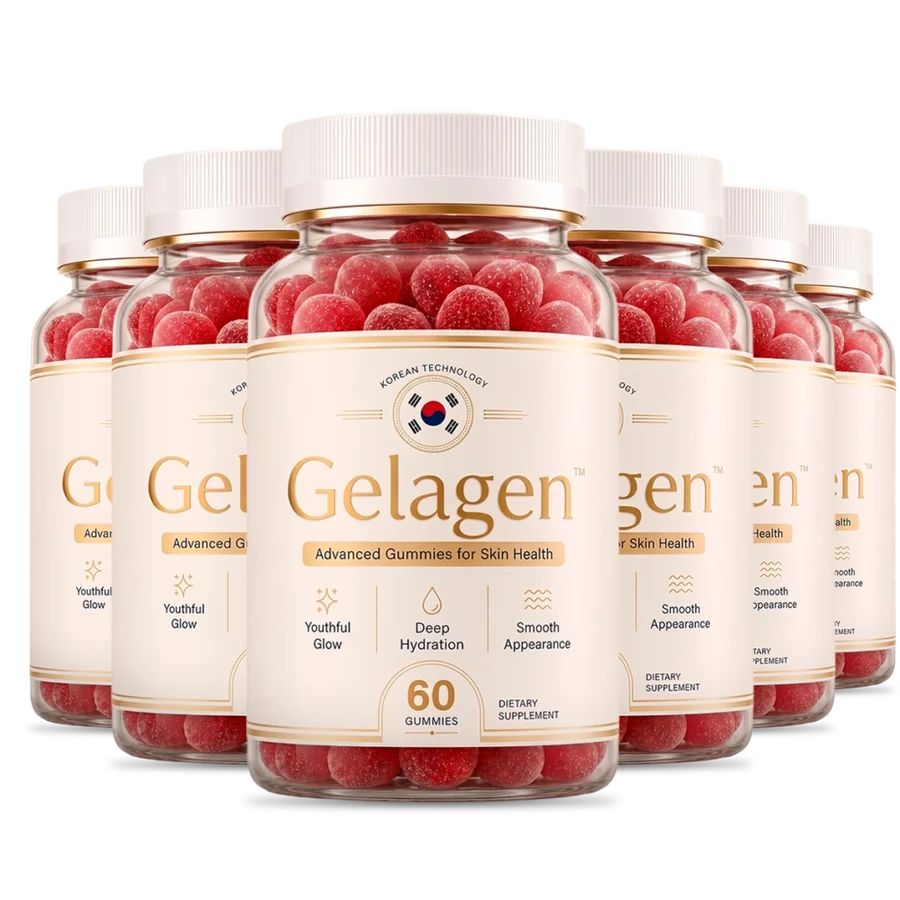 Gelagen 6-bottle beauty gummy kit